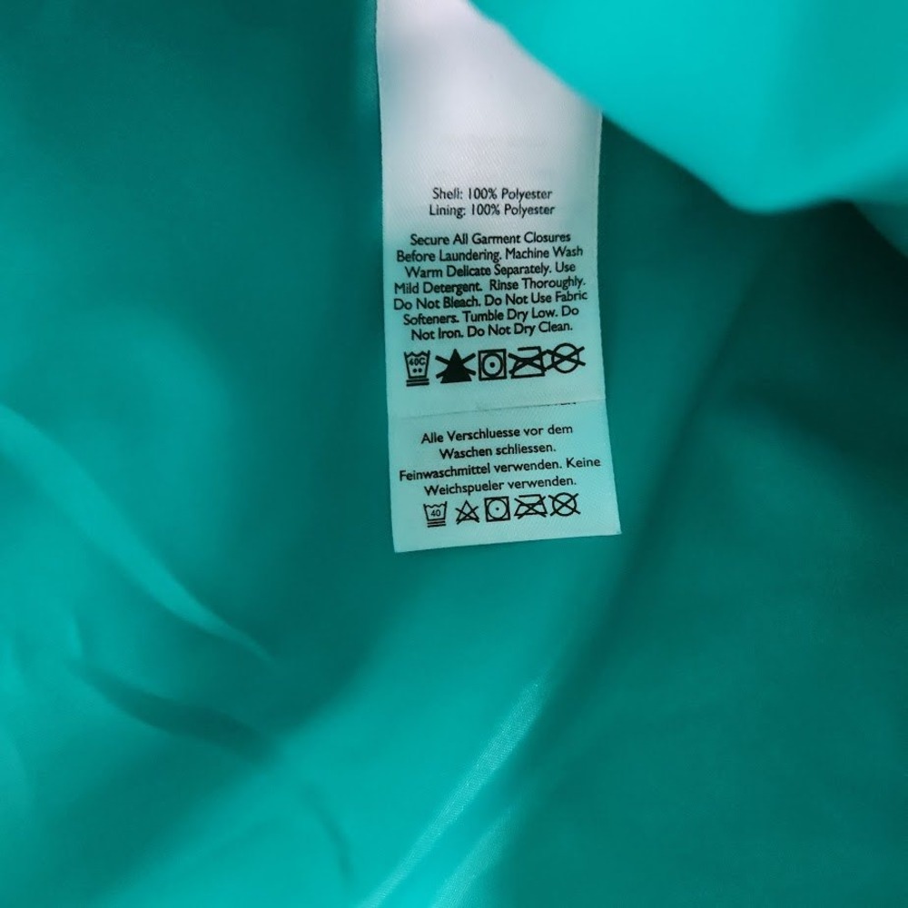 Eddie Bauer WeatherEdge Rain Jacket Womens Small Teal Turquoise Waterproof 285 - Picture 4 of 5